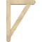 Ekena Millwork Traditional Craftsman Rough Sawn Bracket w/ Offset Brace, Douglas Fir, 6"W x 28"D x 40"H BKT0604X28X40TRA04RDF - alternate 4